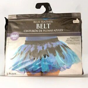 Blue Feather Belt Accessory Adult Standard Dress Up Party Bird Costume
